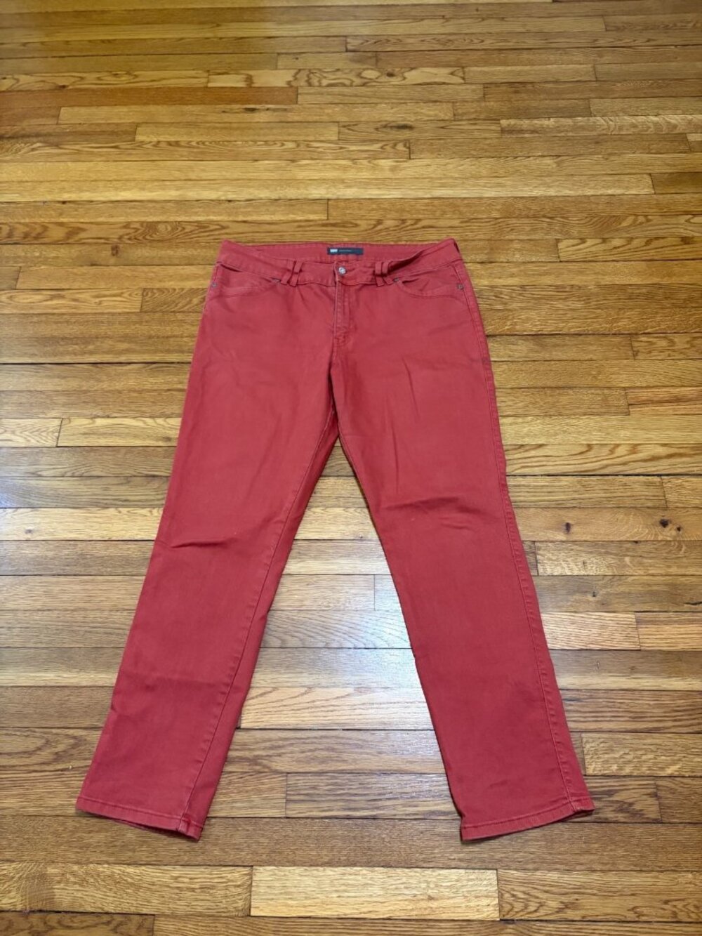 Levi's Women's Mid Rise Skinny Jeans Sz 16 16M 36x31 Red Stretch Denim Pants